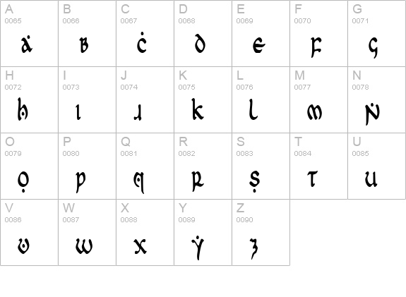 First Order Condensed uppercase A-Z preview