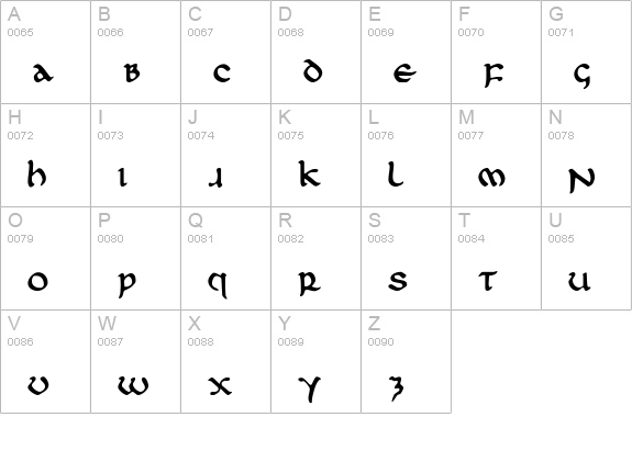 First Order Plain uppercase A-Z preview