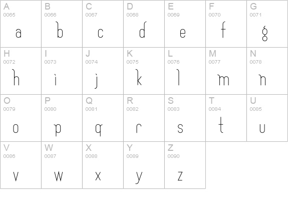 Fish-Light uppercase A-Z preview