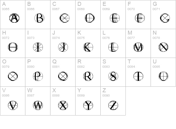 FisheyeButtonsTwo uppercase A-Z preview