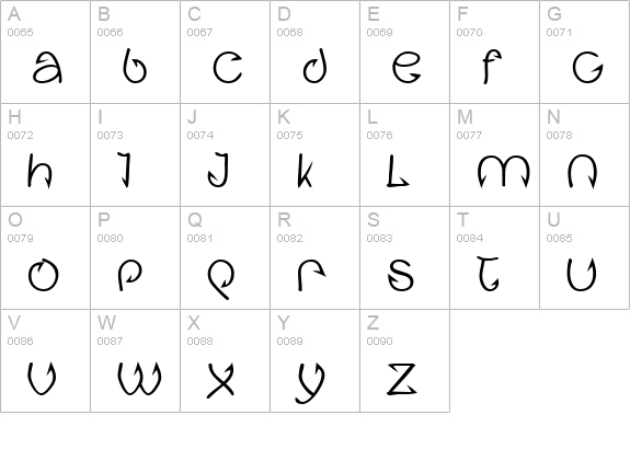 Fishhook Bold uppercase A-Z preview