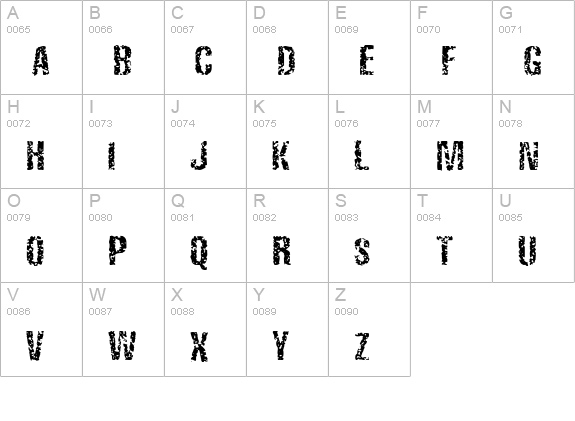 FistroRatted Normal uppercase A-Z preview