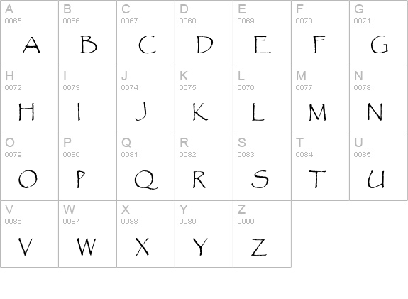 Fitzroy-Light uppercase A-Z preview