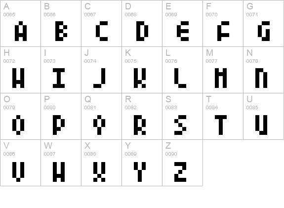Fivejive uppercase A-Z preview
