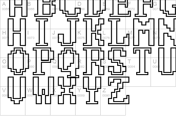 FixCystNeon uppercase A-Z preview