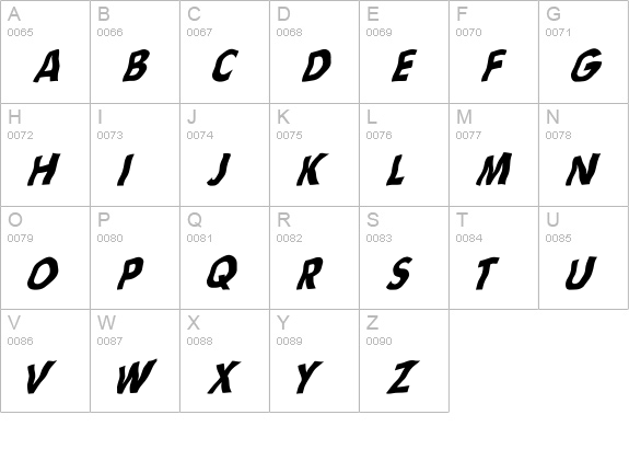 Flag (sRB) uppercase A-Z preview