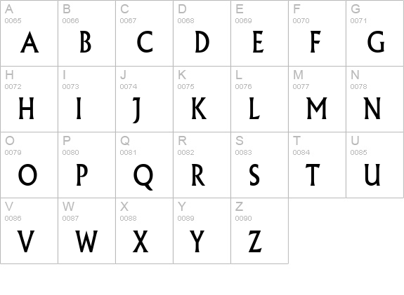 Flair Condensed Normal uppercase A-Z preview