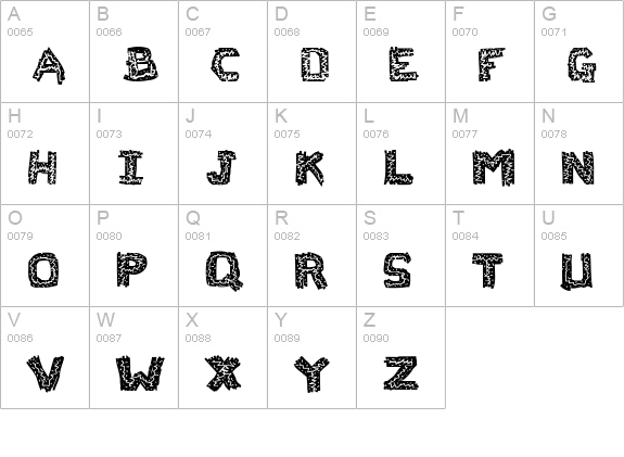 Flak Jacket uppercase A-Z preview