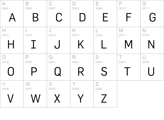 FlamaBook uppercase A-Z preview