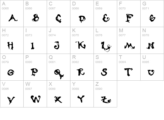 Flamenco uppercase A-Z preview