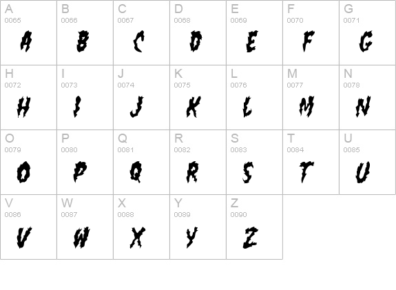 flamin poo uppercase A-Z preview