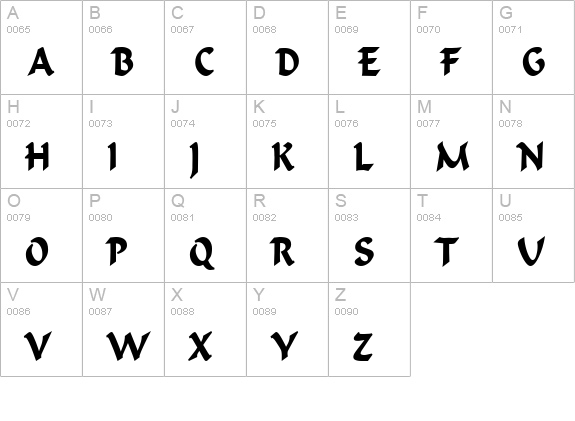 Flat Brush Condensed Bold uppercase A-Z preview