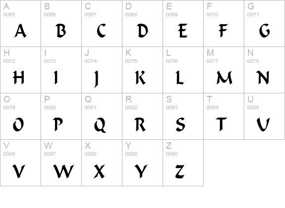 Flat Brush Condensed Normal uppercase A-Z preview