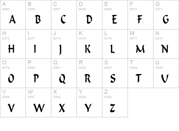 Flat Brush Thin Normal uppercase A-Z preview