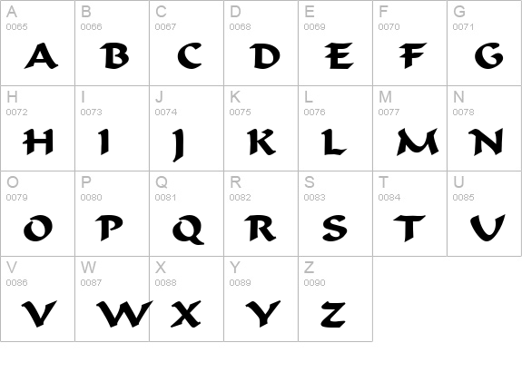Flat Brush Wide Bold uppercase A-Z preview