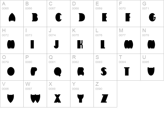 Flatiron uppercase A-Z preview