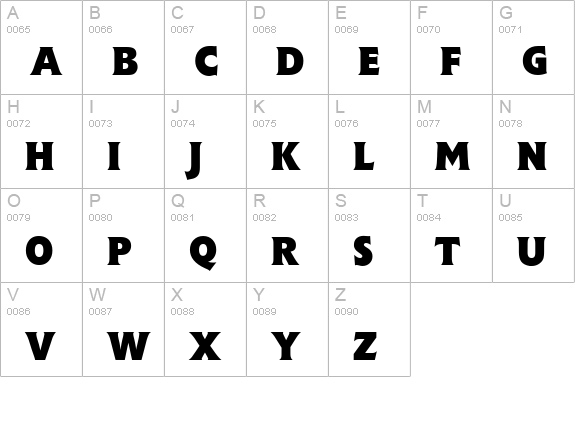 Fleming-Heavy-Regular uppercase A-Z preview
