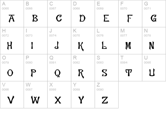 Flemish-Normal Wd uppercase A-Z preview