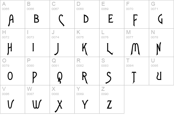 Fletch Condensed Bold uppercase A-Z preview