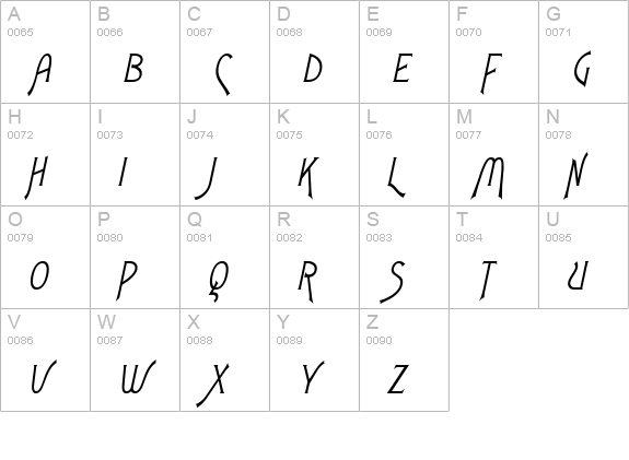 Fletch Condensed Italic uppercase A-Z preview