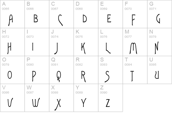 Fletch Thin Normal uppercase A-Z preview
