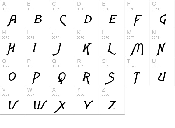 Fletch Wide BoldItalic uppercase A-Z preview