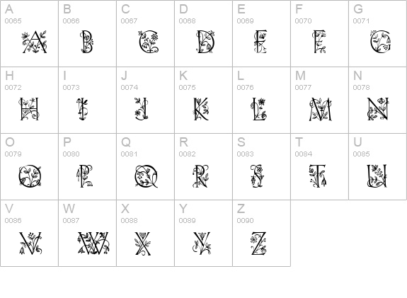 FleurDisplayCapsSSi Medium uppercase A-Z preview