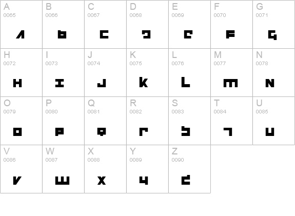 Flight Corps uppercase A-Z preview