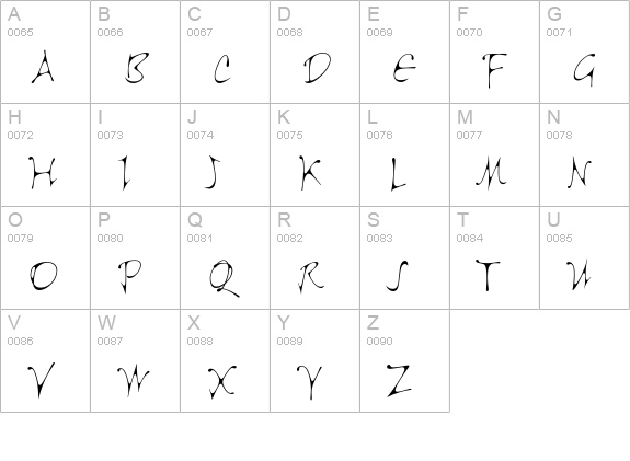 Flight Plain uppercase A-Z preview