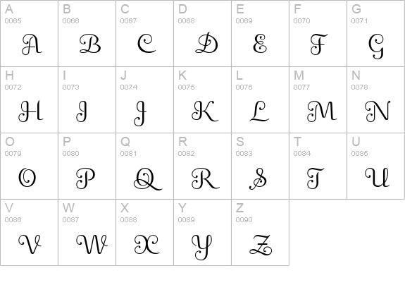Fling LET uppercase A-Z preview