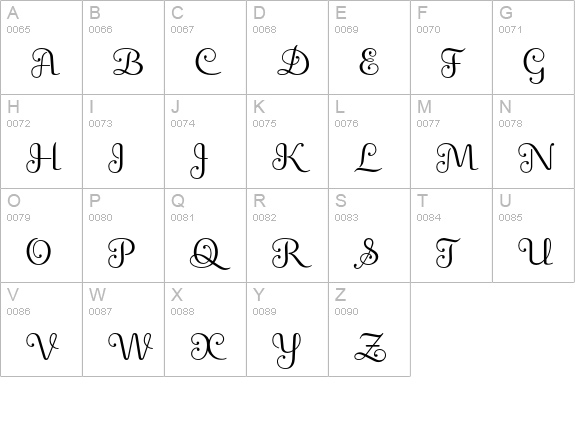 Fling Plain uppercase A-Z preview