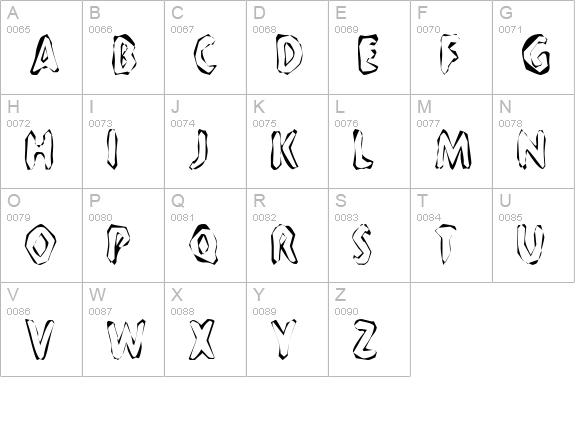 FlintPrintCondensed uppercase A-Z preview