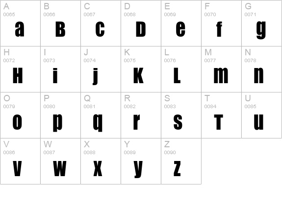 FlipFlop uppercase A-Z preview