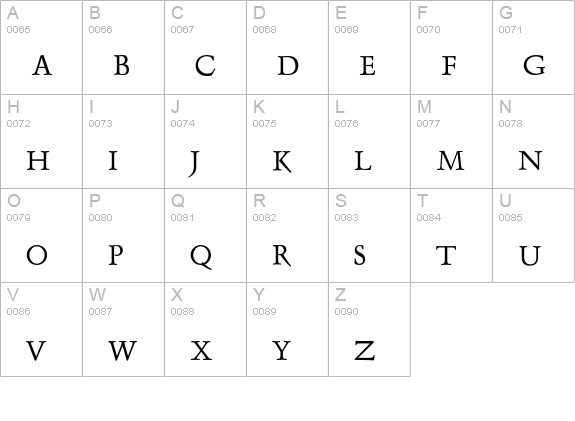 Flipper uppercase A-Z preview