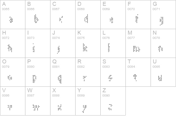 Flixel uppercase A-Z preview
