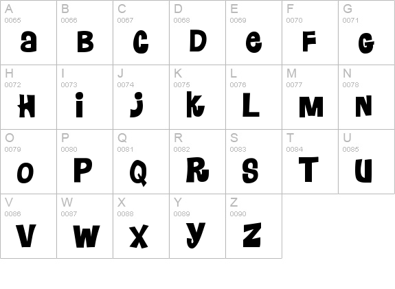Floraless uppercase A-Z preview