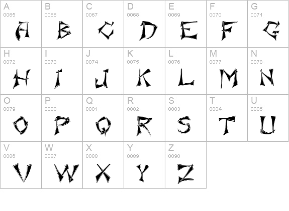 Floralis uppercase A-Z preview