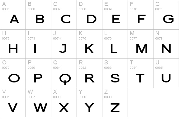 Florencesans Exp Bold uppercase A-Z preview