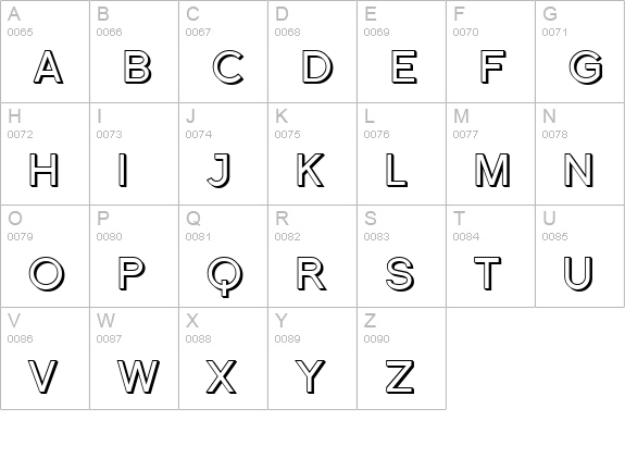 Florencesans SC Shaded uppercase A-Z preview