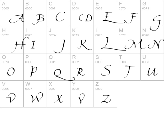 FlorentineSwashCaps Regular uppercase A-Z preview