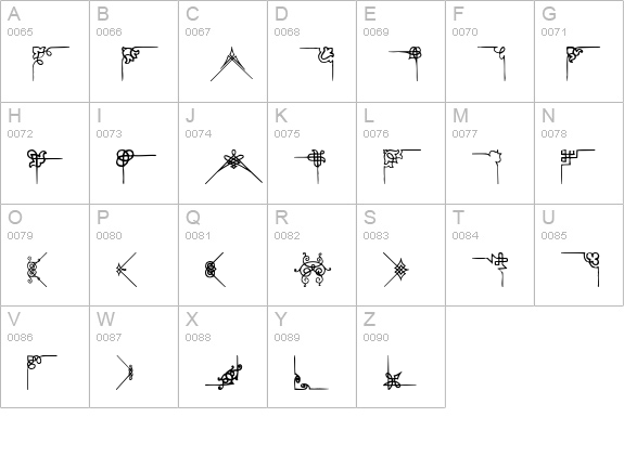 FloridVictorianOrnament uppercase A-Z preview