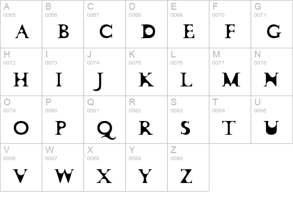 Flotsam Carnage uppercase A-Z preview