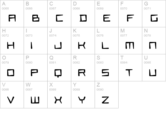 Flotsam Coming Up uppercase A-Z preview
