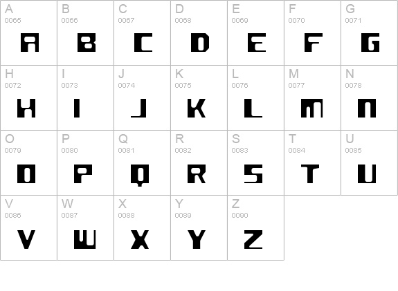 Flotsam Performance uppercase A-Z preview