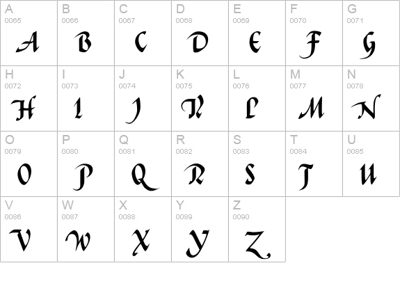 FlourishBold uppercase A-Z preview