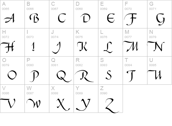 FlourishSpecial uppercase A-Z preview