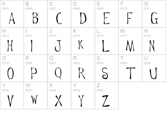 Flowerchild uppercase A-Z preview