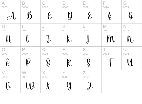 Flowerpink uppercase A-Z preview