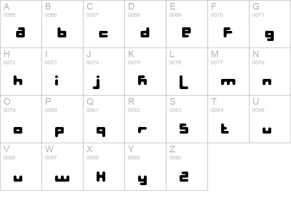 Fluffster uppercase A-Z preview