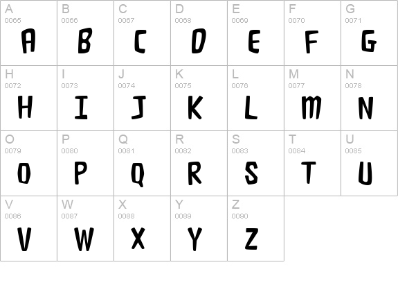 Fluffy Slacks BTN Lt uppercase A-Z preview